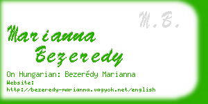 marianna bezeredy business card